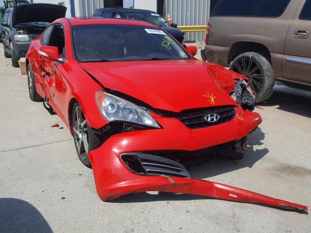 KMHHU6KH3AU017605 - 2010 HYUNDAI GENESIS CO RED photo 1