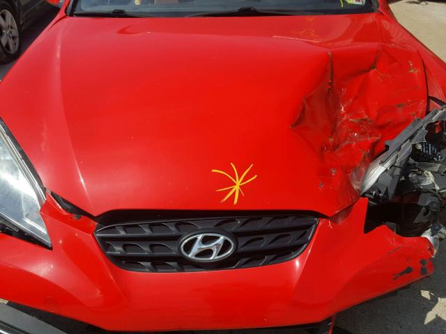 KMHHU6KH3AU017605 - 2010 HYUNDAI GENESIS CO RED photo 7