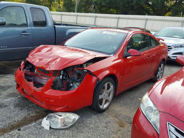 1G2AT18H897257525 - 2009 PONTIAC G5 GT RED photo 2