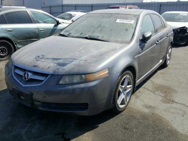 19UUA66254A014293 - 2004 ACURA TL CHARCOAL photo 2