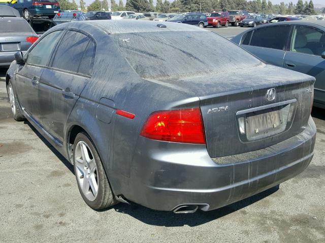 19UUA66254A014293 - 2004 ACURA TL CHARCOAL photo 3