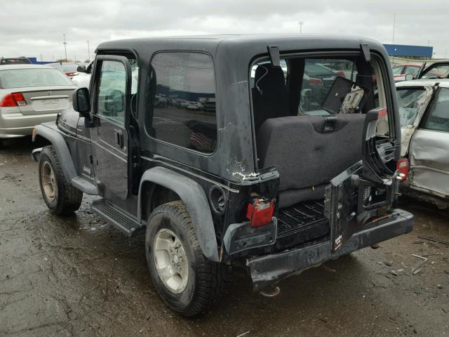 1J4FA49S03P374424 - 2003 JEEP WRANGLER / BLACK photo 3