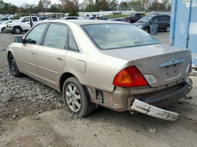 4T1BF28B42U222881 - 2002 TOYOTA AVALON XL TAN photo 3