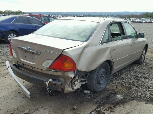 4T1BF28B42U222881 - 2002 TOYOTA AVALON XL TAN photo 4