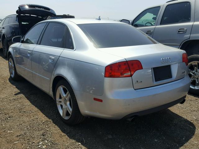 WAUAF78E17A084696 - 2007 AUDI A4 2 SILVER photo 3