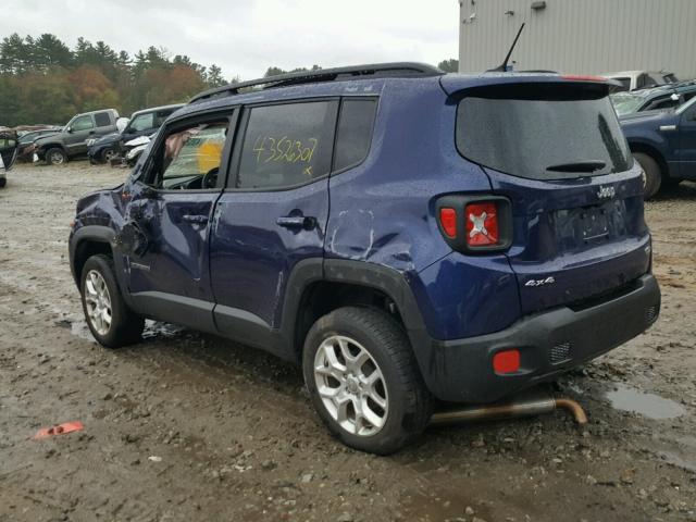 ZACCJBBT7GPD67981 - 2016 JEEP RENEGADE BLUE photo 2