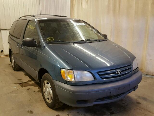 4T3ZF19C02U437780 - 2002 TOYOTA SIENNA BLUE photo 1