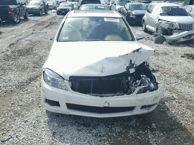 WDDGF54X48R034411 - 2008 MERCEDES-BENZ C 300 WHITE photo 9