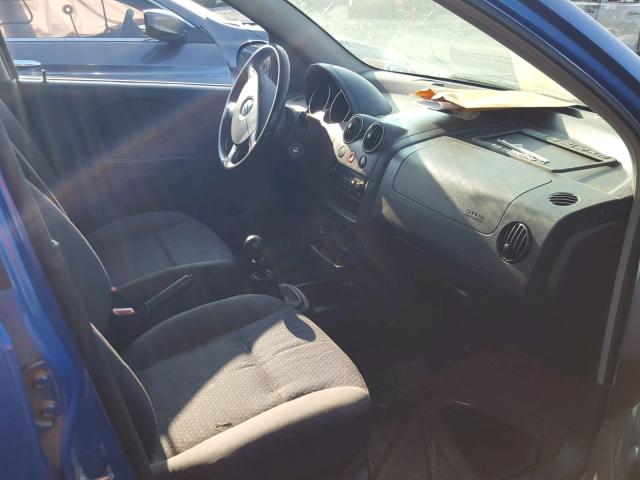 KL1TD66617B790432 - 2007 CHEVROLET AVEO BASE Көк фото 5