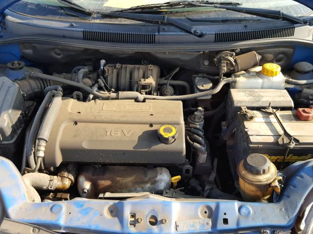 KL1TD66617B790432 - 2007 CHEVROLET AVEO BASE Көк фото 7