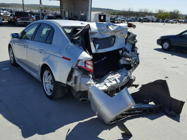 19UUA66238A047606 - 2008 ACURA TL SILVER photo 3