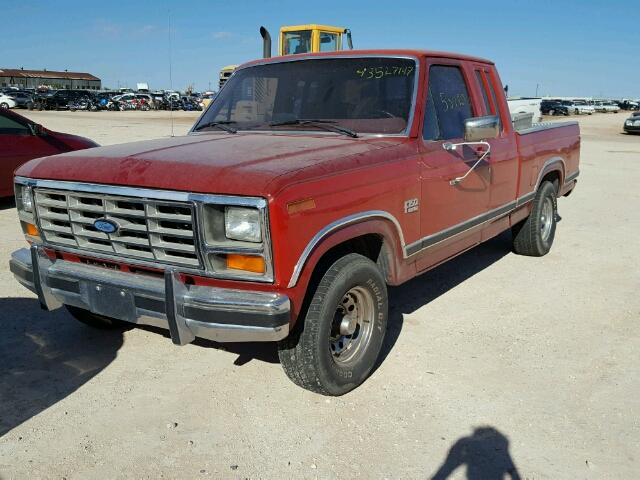 1FTEX15H2GKB92347 - 1986 FORD F150 RED photo 2