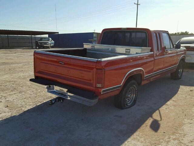 1FTEX15H2GKB92347 - 1986 FORD F150 RED photo 4