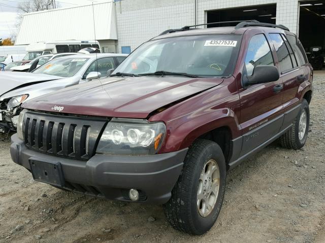 1J4GW48S01C577776 - 2001 JEEP GRAND CHER MAROON photo 2