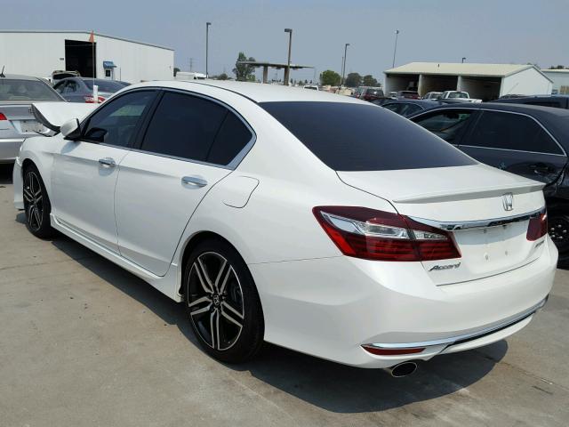 1HGCR2F52GA180542 - 2016 HONDA ACCORD SPO WHITE photo 3