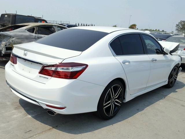 1HGCR2F52GA180542 - 2016 HONDA ACCORD SPO WHITE photo 4