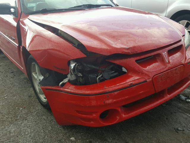 1G2NV12EX1M645811 - 2001 PONTIAC GRAND AM G RED photo 9