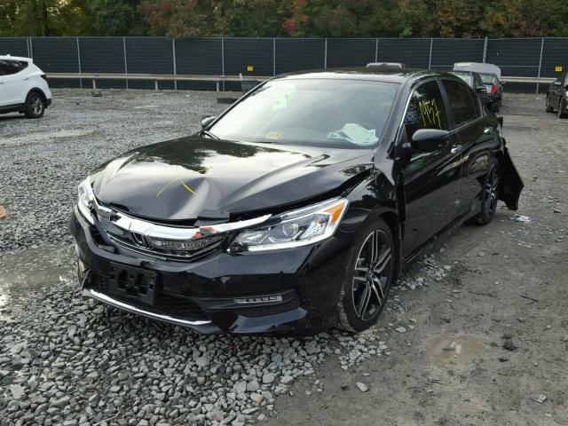 1HGCR2F57HA240154 - 2017 HONDA ACCORD SPO BLACK photo 2