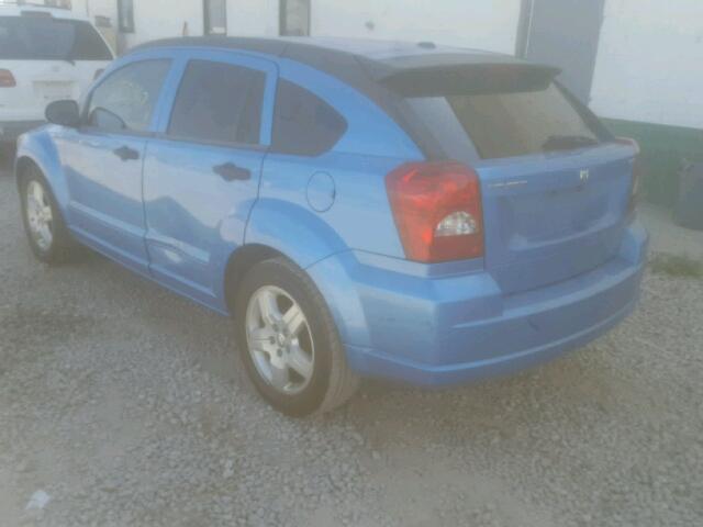 1B3HB48B78D641386 - 2008 DODGE CALIBER SX BLUE photo 3