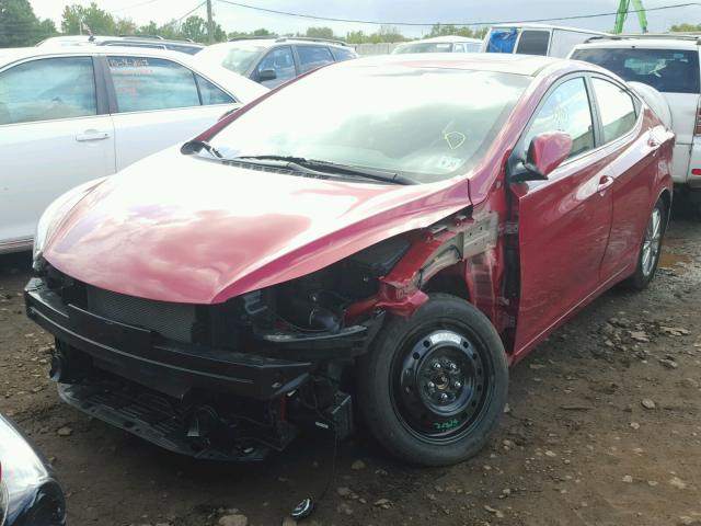 KMHDH4AE1FU447462 - 2015 HYUNDAI ELANTRA SE RED photo 2