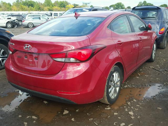 KMHDH4AE1FU447462 - 2015 HYUNDAI ELANTRA SE RED photo 4