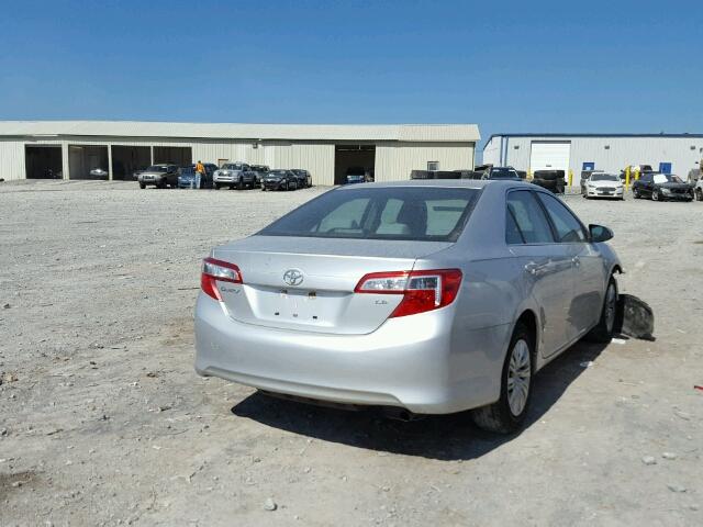 4T4BF1FK8DR283284 - 2013 TOYOTA CAMRY L SILVER photo 4