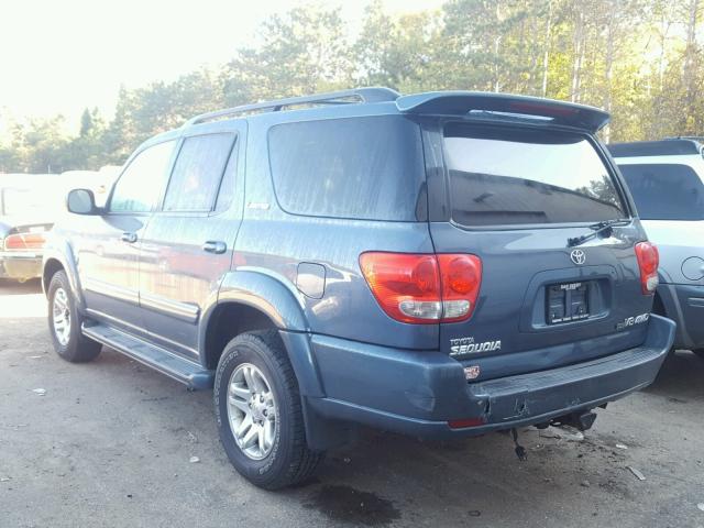 5TDBT48A85S248750 - 2005 TOYOTA SEQUOIA BLUE photo 3