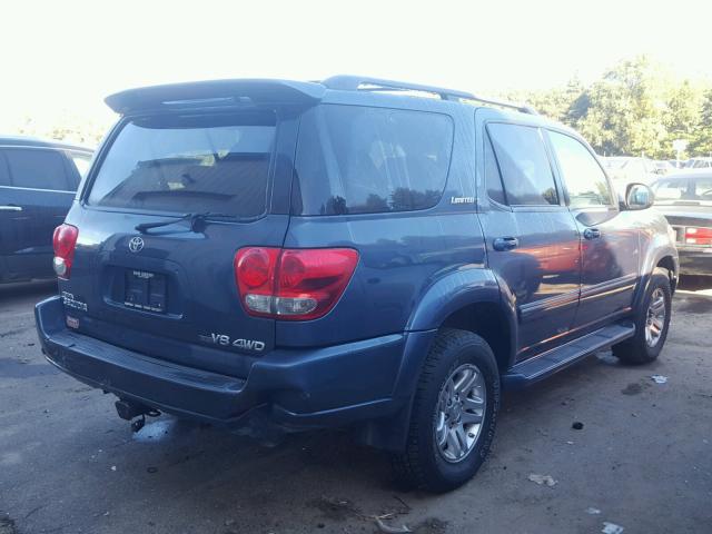 5TDBT48A85S248750 - 2005 TOYOTA SEQUOIA BLUE photo 4