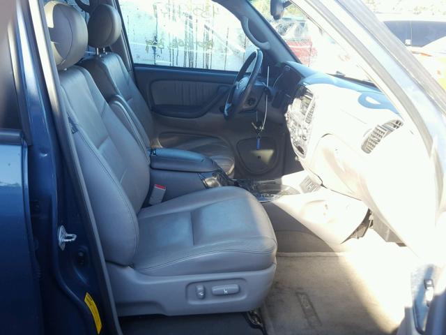 5TDBT48A85S248750 - 2005 TOYOTA SEQUOIA BLUE photo 5