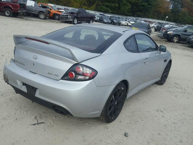 KMHHN66F27U257548 - 2007 HYUNDAI TIBURON GT SILVER photo 4