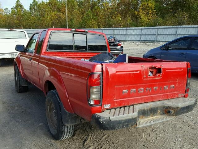 1N6MD26Y03C442551 - 2003 NISSAN FRONTIER K RED photo 3