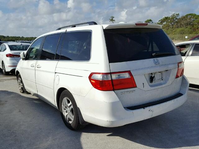 5FNRL38787B071931 - 2007 HONDA ODYSSEY EX WHITE photo 3