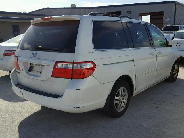 5FNRL38787B071931 - 2007 HONDA ODYSSEY EX WHITE photo 4