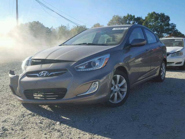 KMHCU4AE2EU626535 - 2014 HYUNDAI ACCENT GLS GRAY photo 2