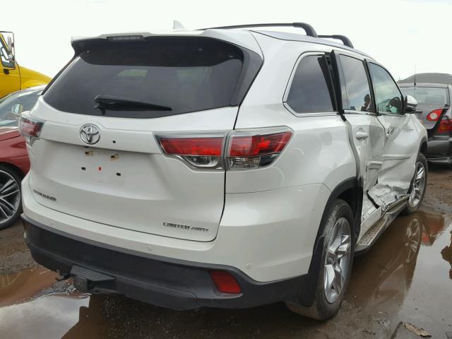 5TDDKRFH1GS260279 - 2016 TOYOTA HIGHLANDER WHITE photo 4