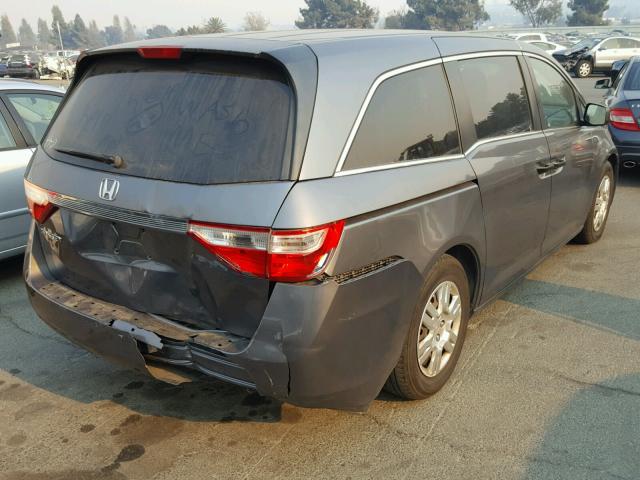 5FNRL5H27BB099891 - 2011 HONDA ODYSSEY LX CHARCOAL photo 4