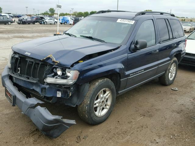 1J4GW48S94C239071 - 2004 JEEP GRAND CHER BLUE photo 2