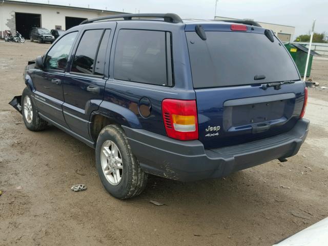 1J4GW48S94C239071 - 2004 JEEP GRAND CHER BLUE photo 3