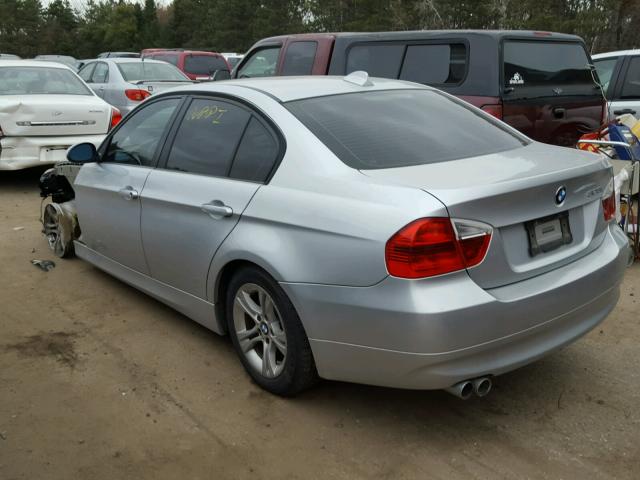 WBAVC53568FZ88750 - 2008 BMW 328 I SULE SILVER photo 3