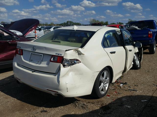 JH4CU2F64AC016838 - 2010 ACURA TSX WHITE photo 4