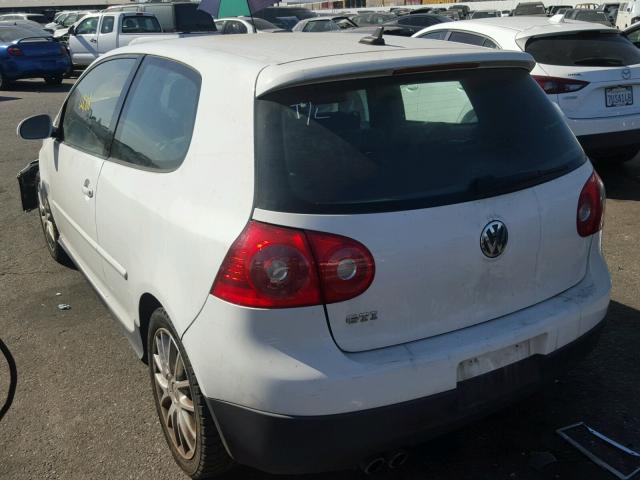 WVWEV71K67W037125 - 2007 VOLKSWAGEN NEW GTI WHITE photo 3