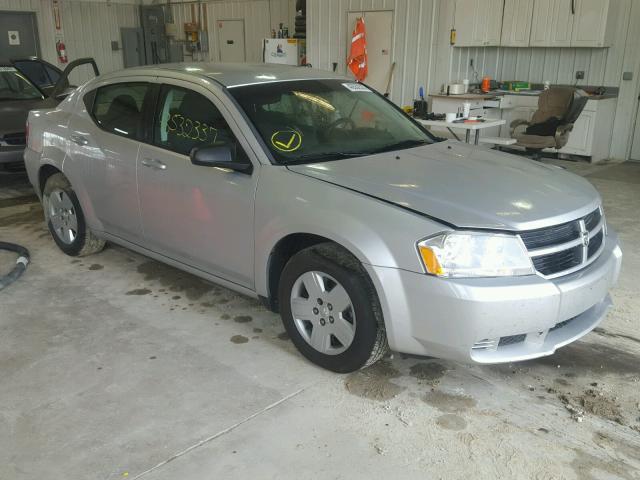 1B3CC4FD1AN180438 - 2010 DODGE AVENGER SX SILVER photo 1