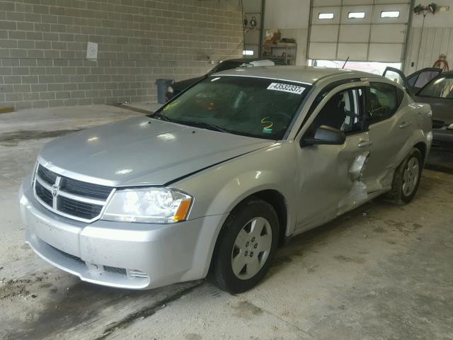 1B3CC4FD1AN180438 - 2010 DODGE AVENGER SX SILVER photo 2