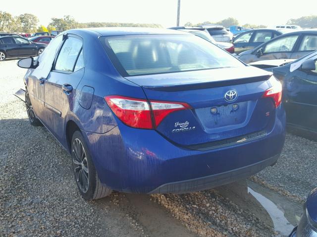 5YFBURHE6EP118522 - 2014 TOYOTA COROLLA L BLUE photo 3