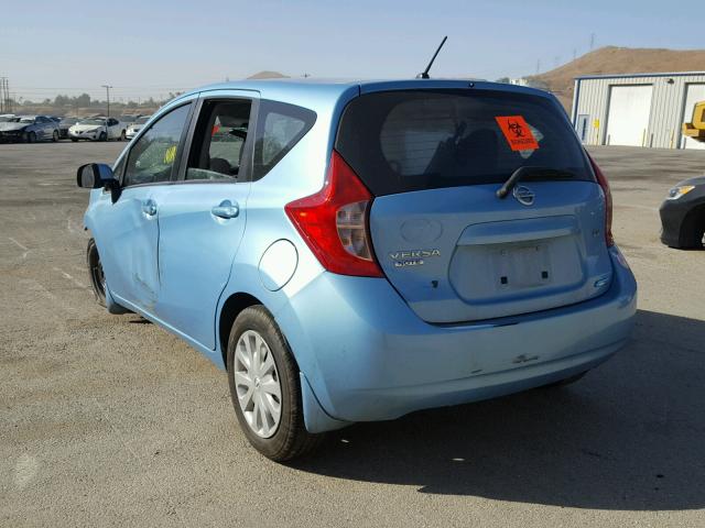 3N1CE2CPXEL394462 - 2014 NISSAN VERSA NOTE BLUE photo 3