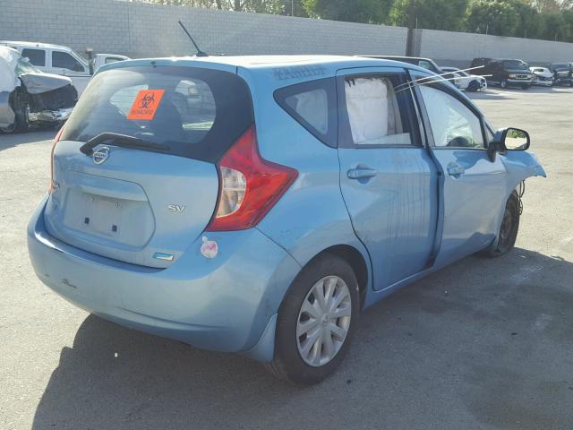 3N1CE2CPXEL394462 - 2014 NISSAN VERSA NOTE BLUE photo 4