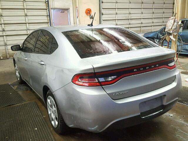 1C3CDFAA1ED755108 - 2014 DODGE DART SE SILVER photo 3