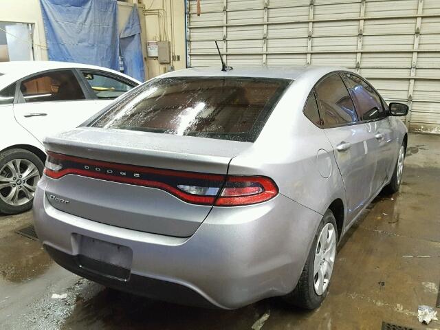 1C3CDFAA1ED755108 - 2014 DODGE DART SE SILVER photo 4