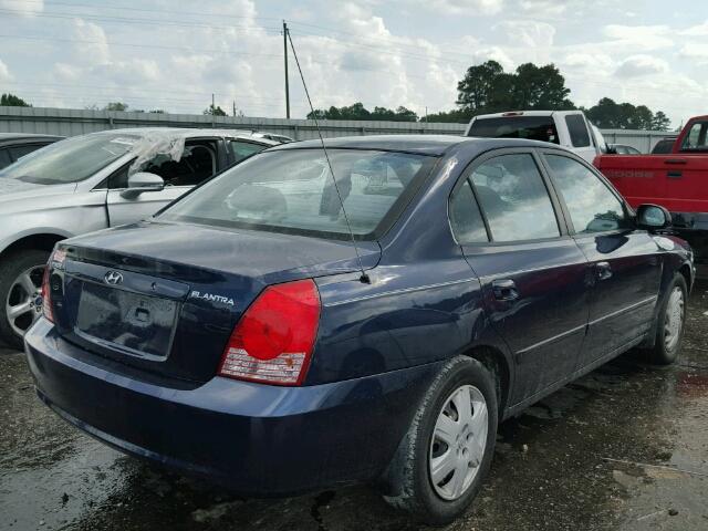 KMHDN46DX5U021146 - 2005 HYUNDAI ELANTRA GL BLUE photo 4