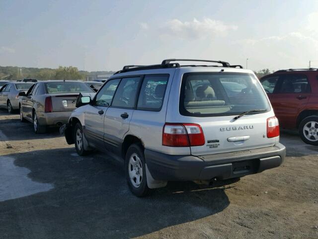 JF1SF63572H756484 - 2002 SUBARU FORESTER L SILVER photo 3